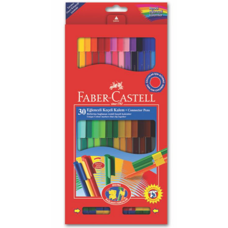 Faber Castell Eğlenceli Keçeli Kalem 30 Renk 113000
