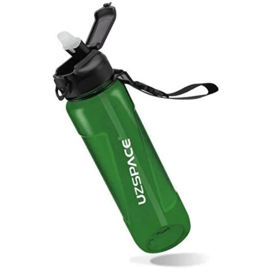 Uzspace Pipetli Trıtan Matara 1000ml Yeşil