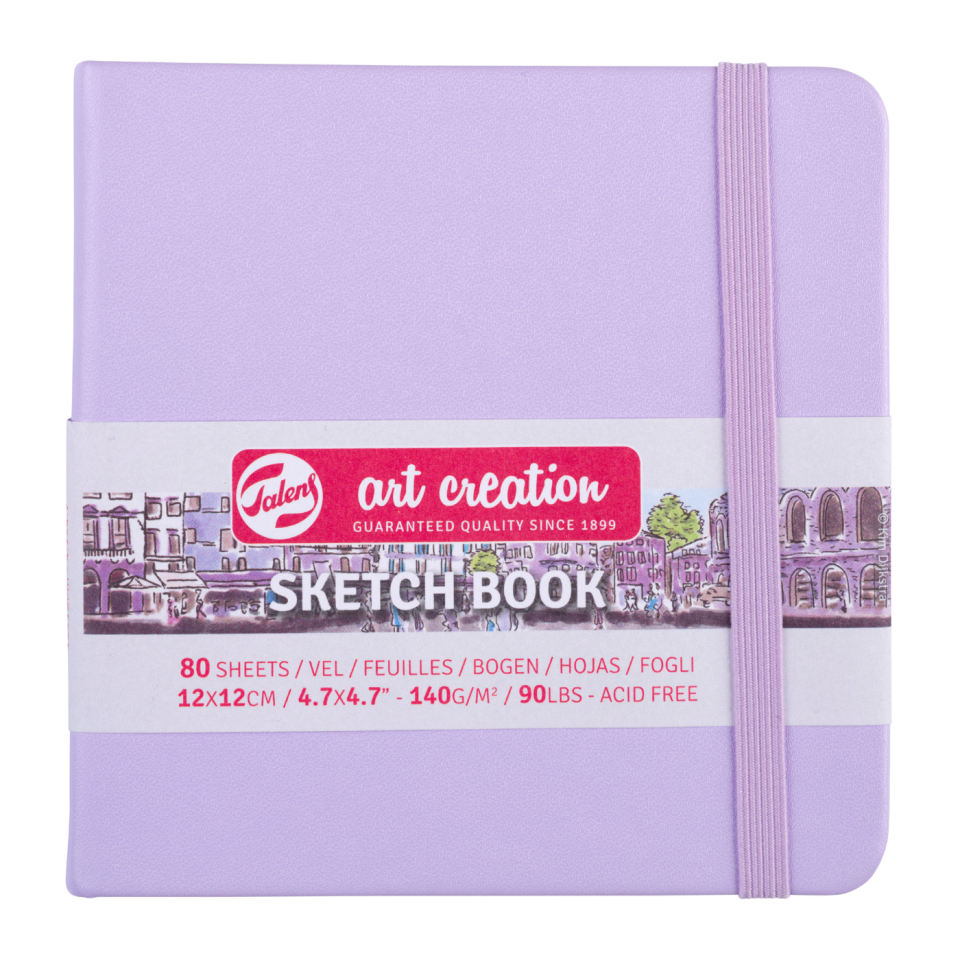 Talens Sanat Eseri Çizim Defteri Pastel Mor 12x12cm 140gr 80Yp