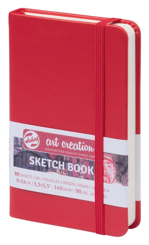 Talens Sanat Eseri Çizim Defteri Kırmızı 9x14cm 140gr 80Yp