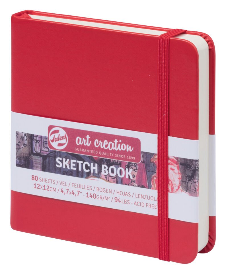 Talens Sanat Eseri Çizim Defteri Kırmızı 12x12cm 140gr 80Yp