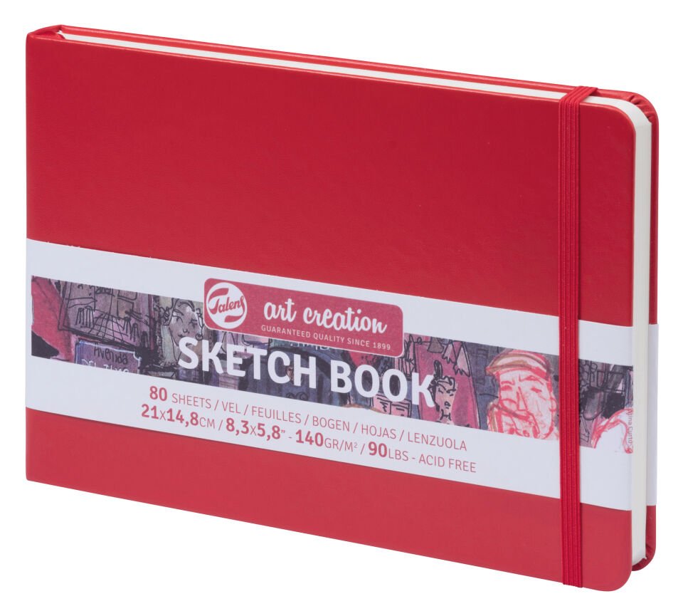Talens Sanat Eseri Çizim Defteri Kırmızı 14,8x21cm 140gr 80Yp