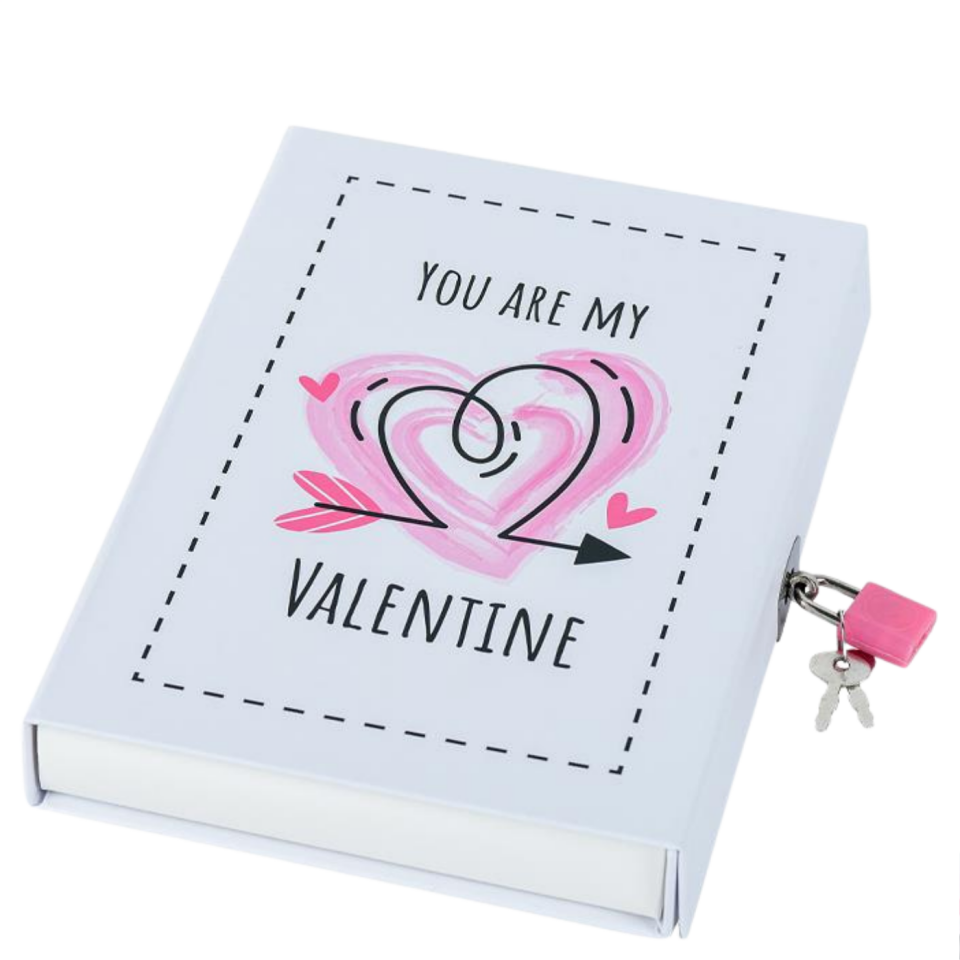 Mikro Ht56 Beyaz Kalp Kilitli Hatıra Defteri