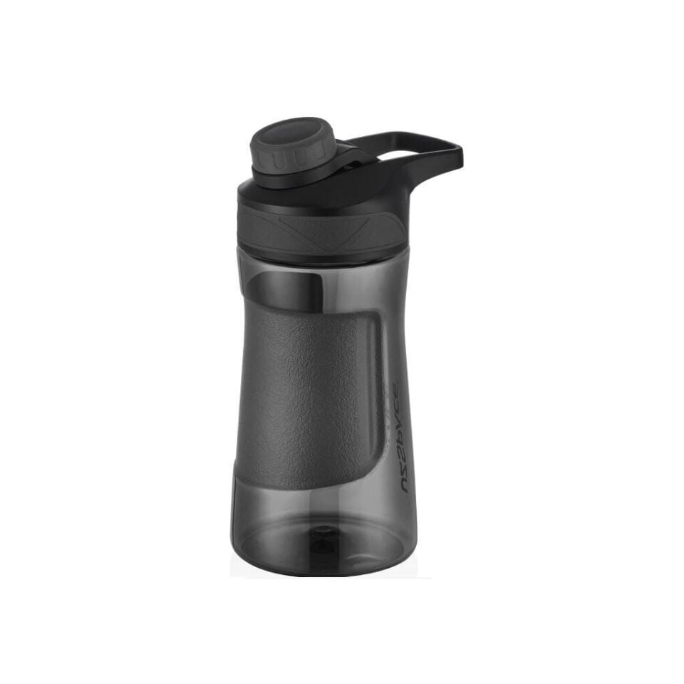 Uzspace 530ml Manyetik Kapaklı Silikon Gövde Trıtan Su Matarası Siyah