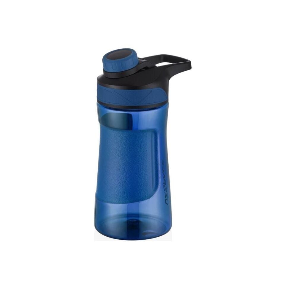 Uzspace 530ml Manyetik Kapaklı Silikon Gövde Trıtan Su Matarası Mavi