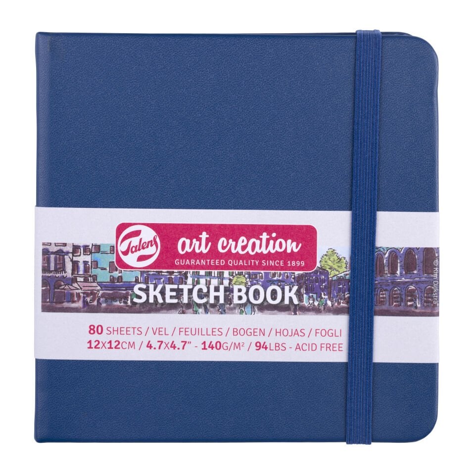 Talens Sanat Eseri Çizim Defteri Lacivert 12x12cm 140gr 80Yp