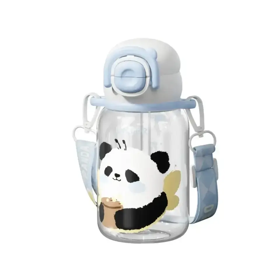 DILLER Sevimli Hayvan Figürlü Trıtan Su Matarası 650ml Mavi