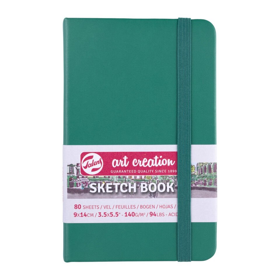 Talens Sanat Eseri Çizim Defteri Orman Yeşili 9x14cm 140gr 80Yp