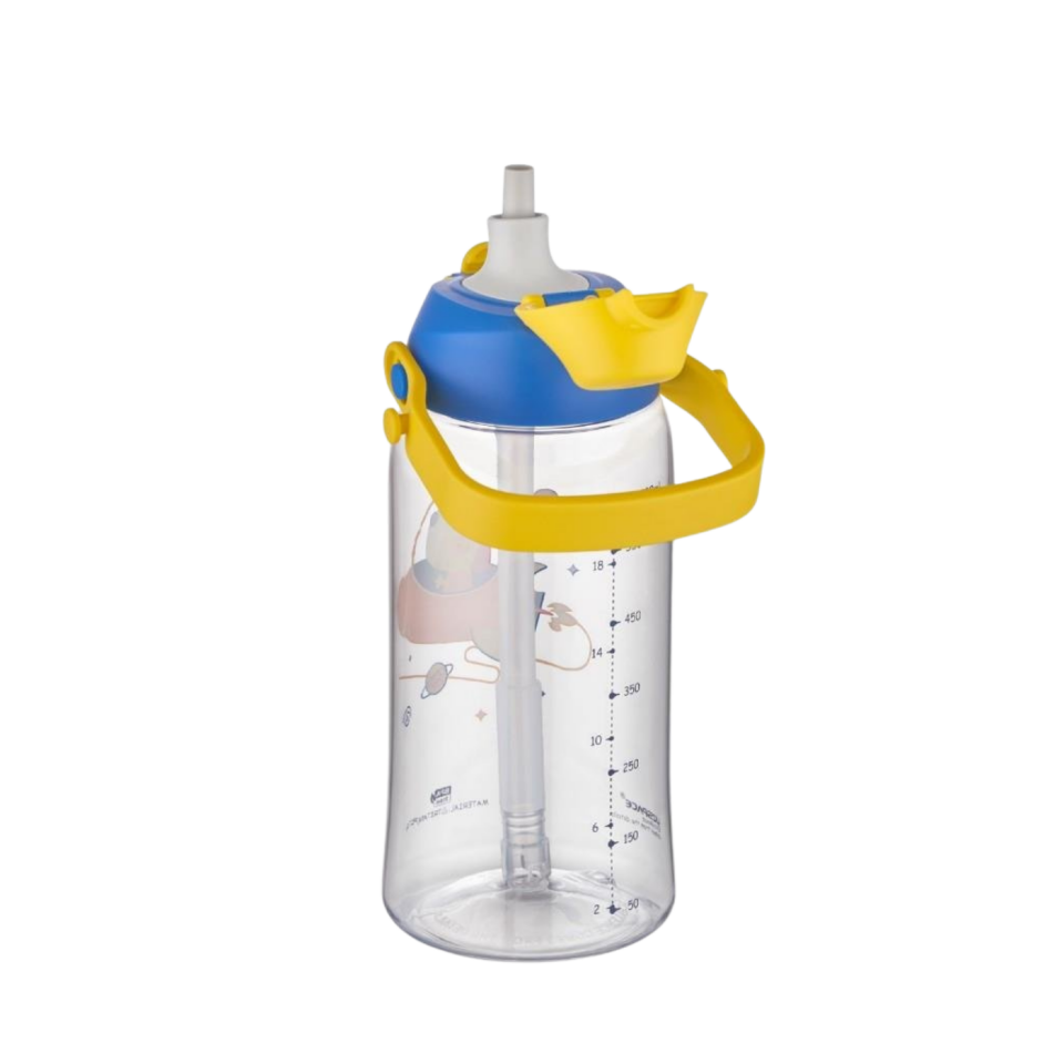 Uzspace Desenli Çocuk Matarası 500ml Turuncu