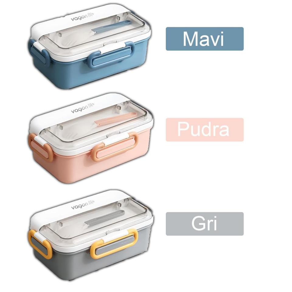 Vagonlife Tek Bölmeli Paslanmaz Çelik Lunchbox 700ml Gri