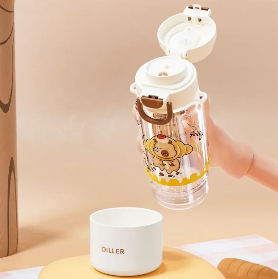 DILLER Boyun Askılı Trıtan Su Matarası 700ml Kahverengi