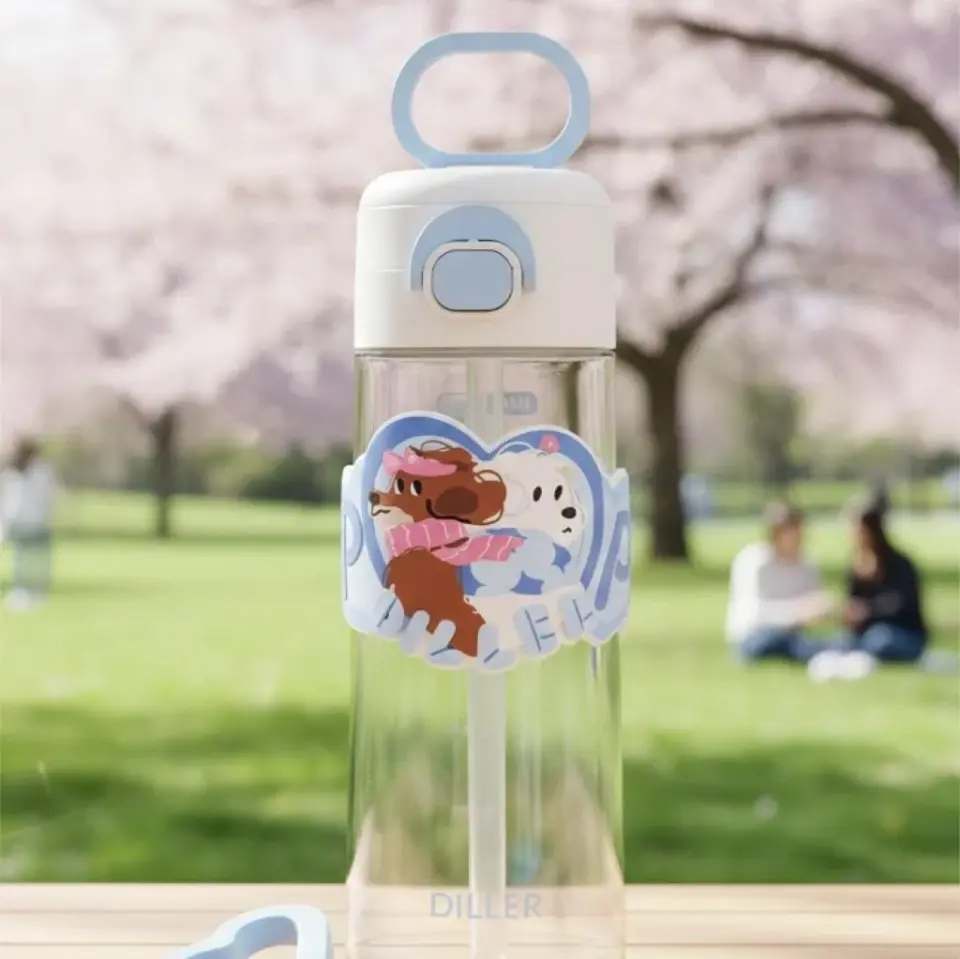 DILLER Boyun Askılı Trıtan Su Matarası 700ml Mavi