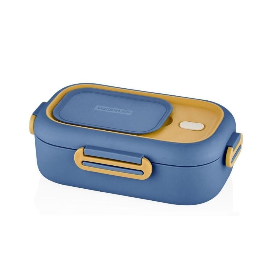 Vagonlife 550ml 2 Bölmeli Paslanmaz Çelik Lunchbox Mavi