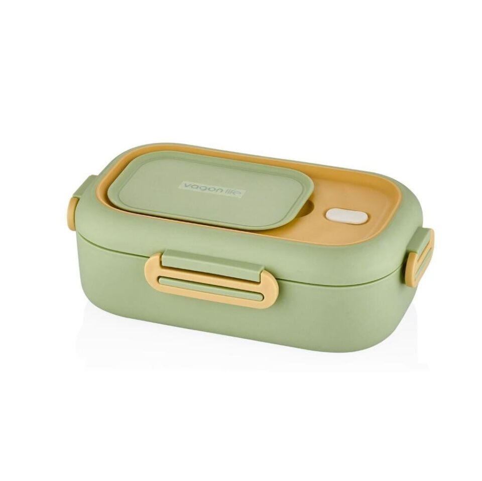 Vagonlife 550ml 2 Bölmeli Paslanmaz Çelik Lunchbox Yeşil