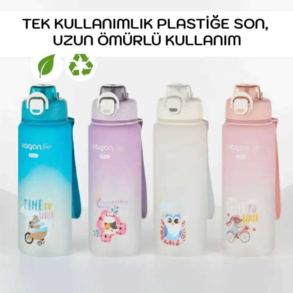 Vagonlife 800 Ml Soft-Touch  Sevimli Hayvan Figürlü