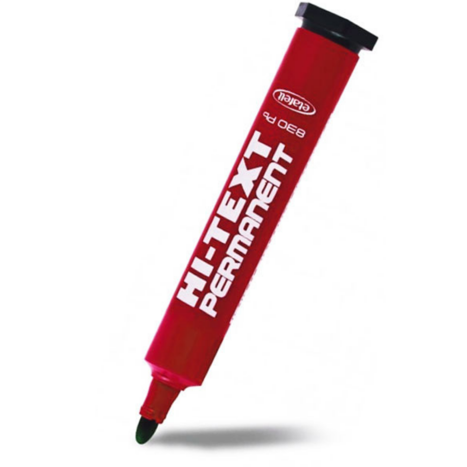 Hi-Text 830PB Yuvarlak Uç Permanent (Kalıcı) Markör Kırmızı