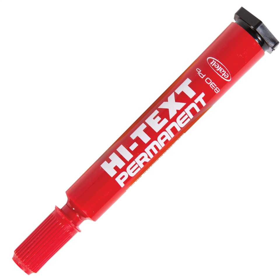 Hi-Text 830PB Yuvarlak Uç Permanent (Kalıcı) Markör Kırmızı