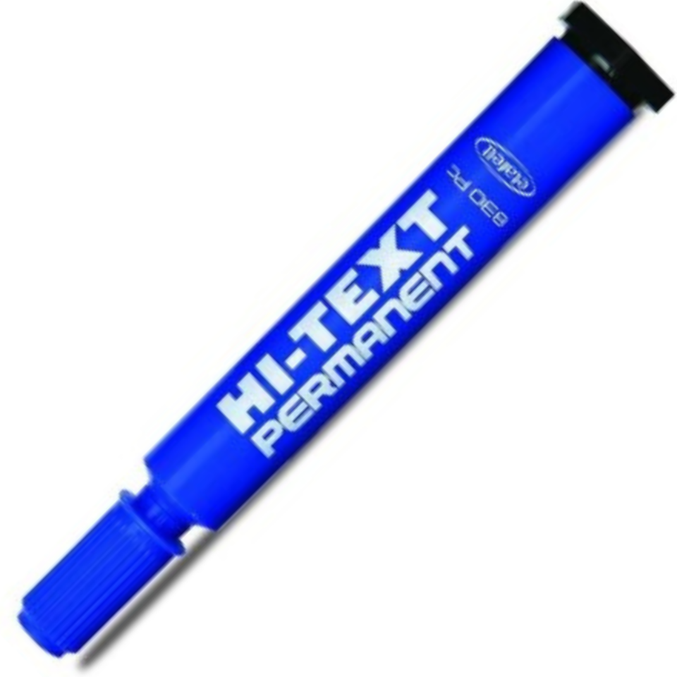 Hi-Text 830PC Kesik Uç Permanent (Kalıcı) Markör Mavi