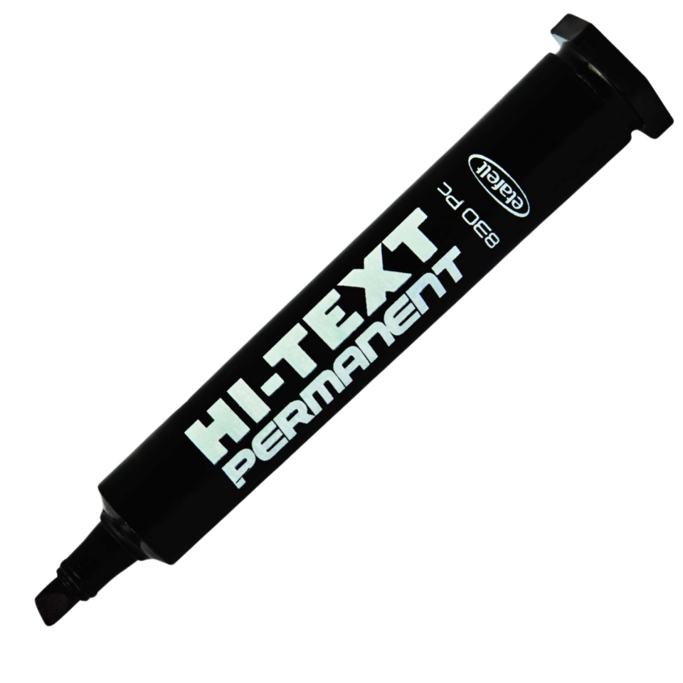 Hi-Text 830 Kesik Uç Permanent (Kalıcı) Markör Siyah