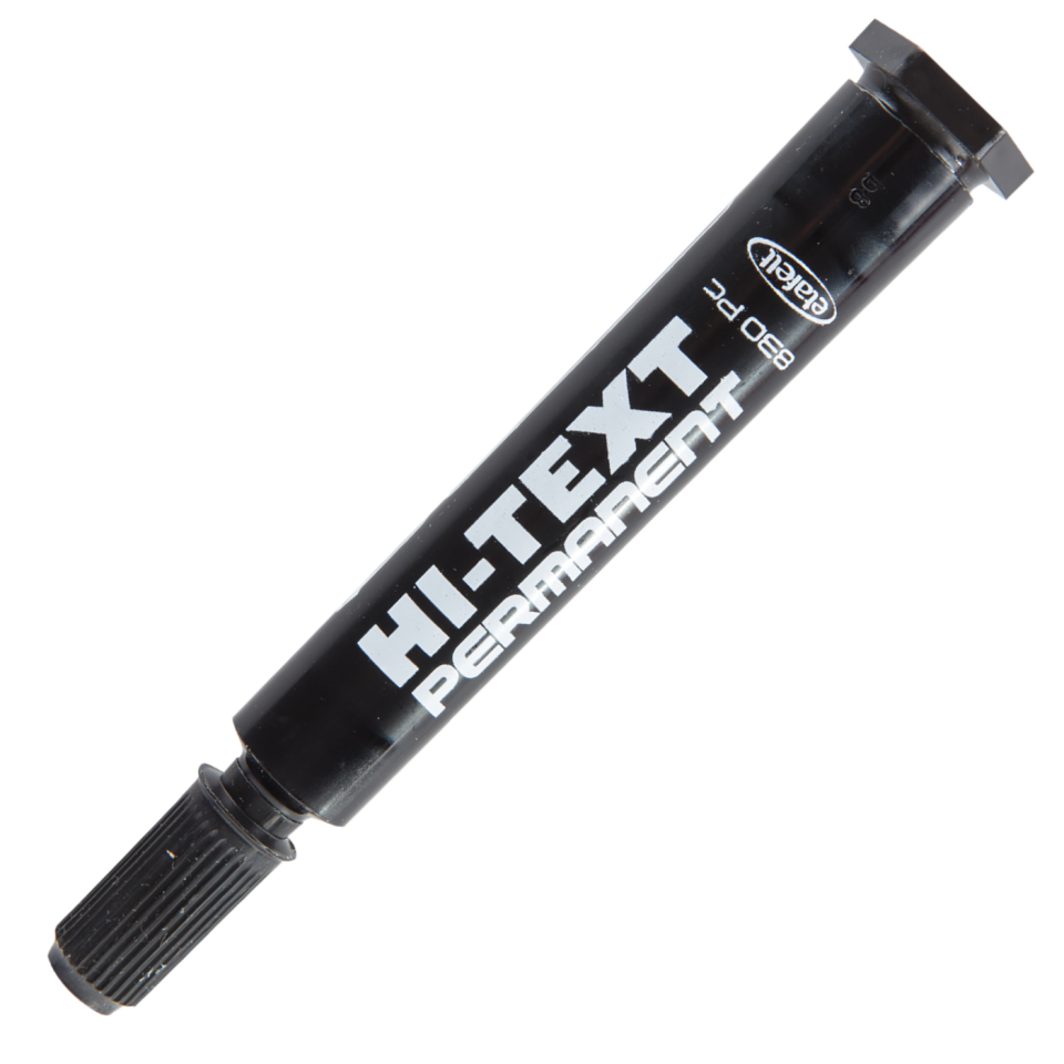 Hi-Text 830 Kesik Uç Permanent (Kalıcı) Markör Siyah