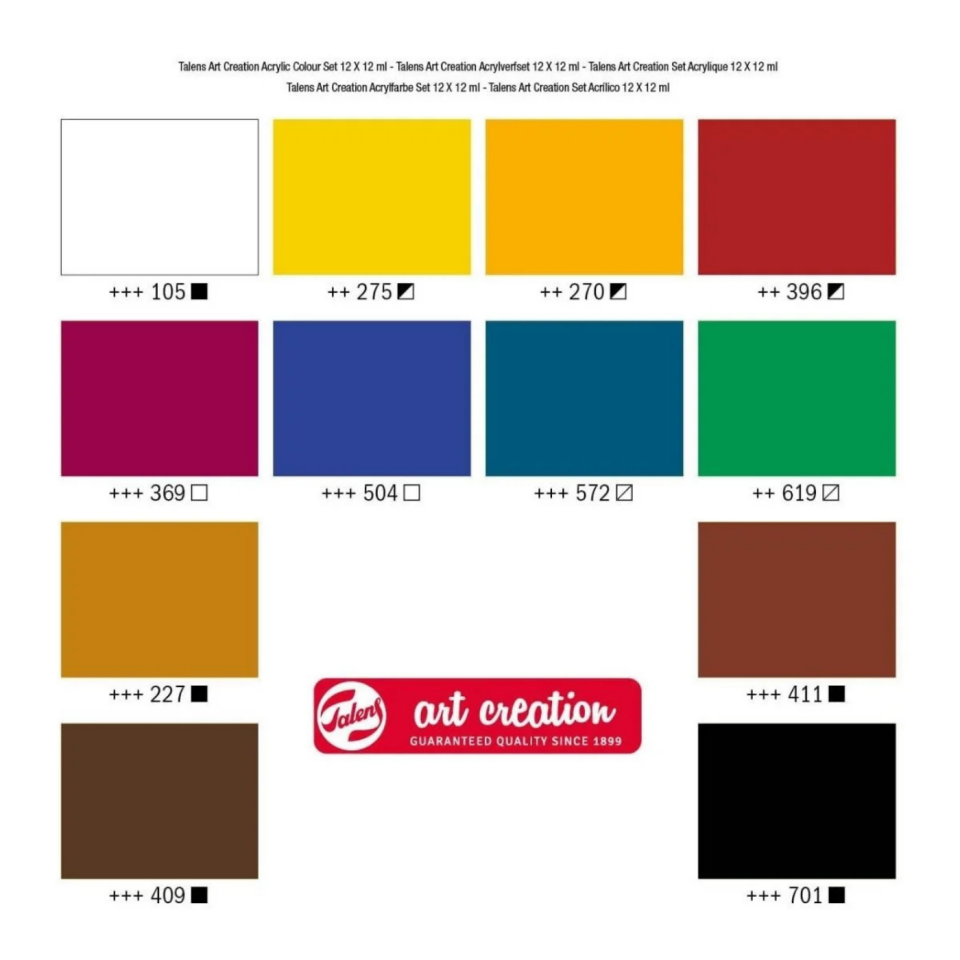 Talens Art Creation Akrilik Boya Seti | 12 X 75 Ml