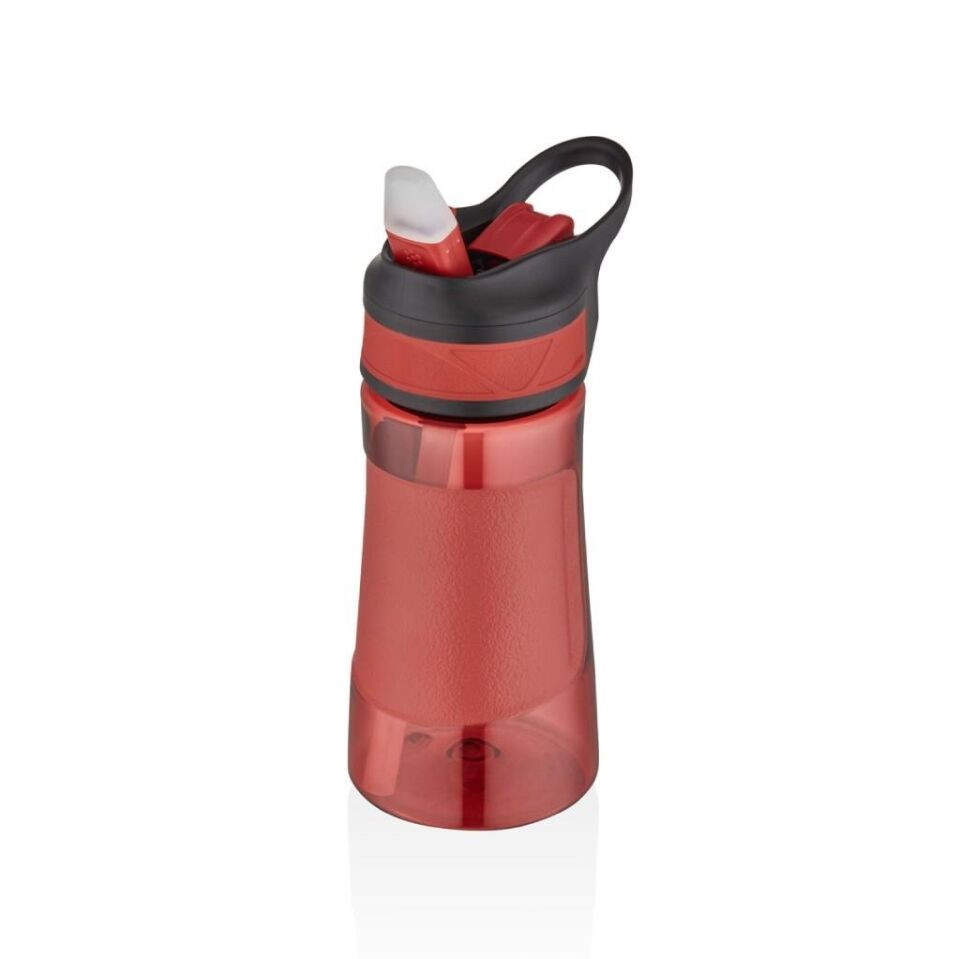 Uzspace 9001-03 Pipetli Trıtan Matara 530ml Kırmızı