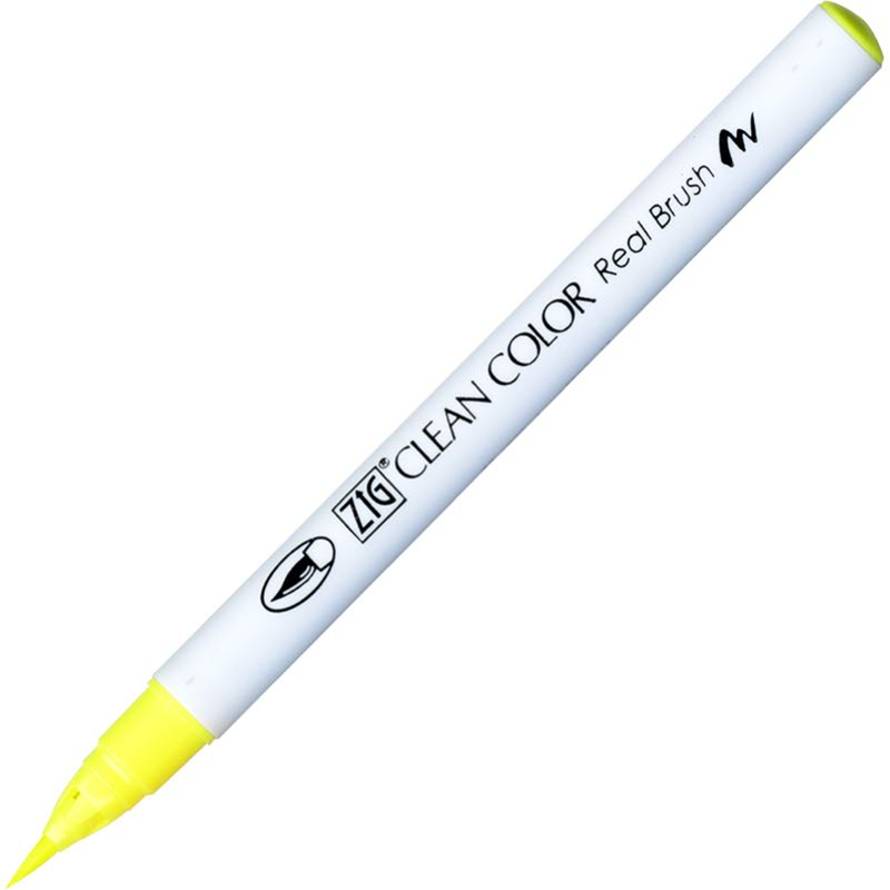 ZIG Clean Color Real Brush RB-6000AT 001 Yellow Fırça Uçlu Kalem