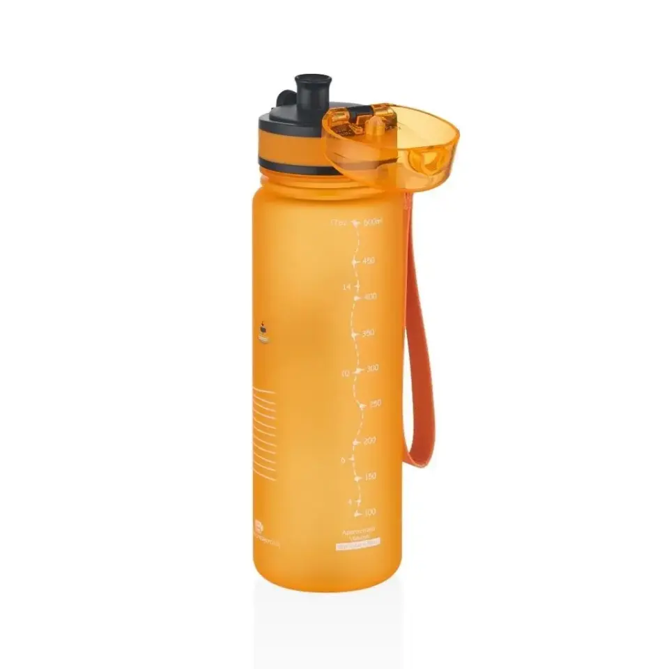 Uzspace Sevimli Hayvan Desenli Soft-Touch  500ml Trıtan Su Matarası Sarı