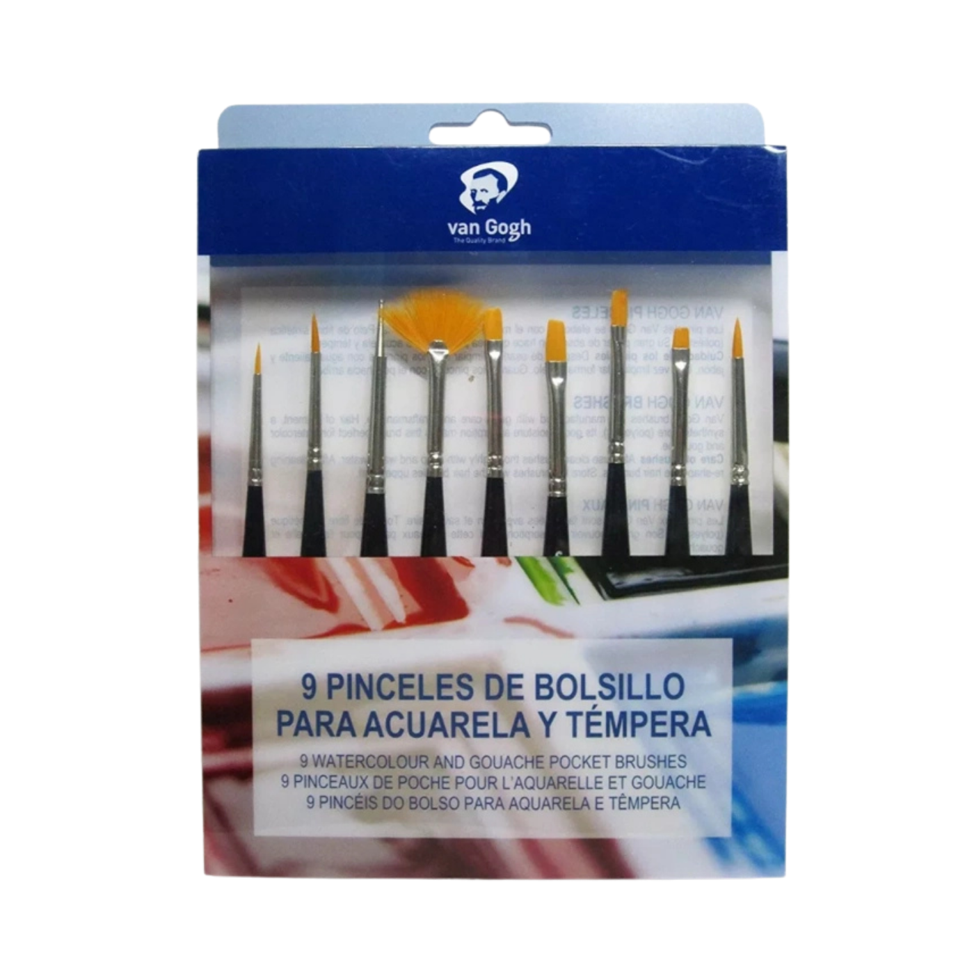 Van Gogh Sulu Boya ve Guaj Boya Fırça Seti 9'lu