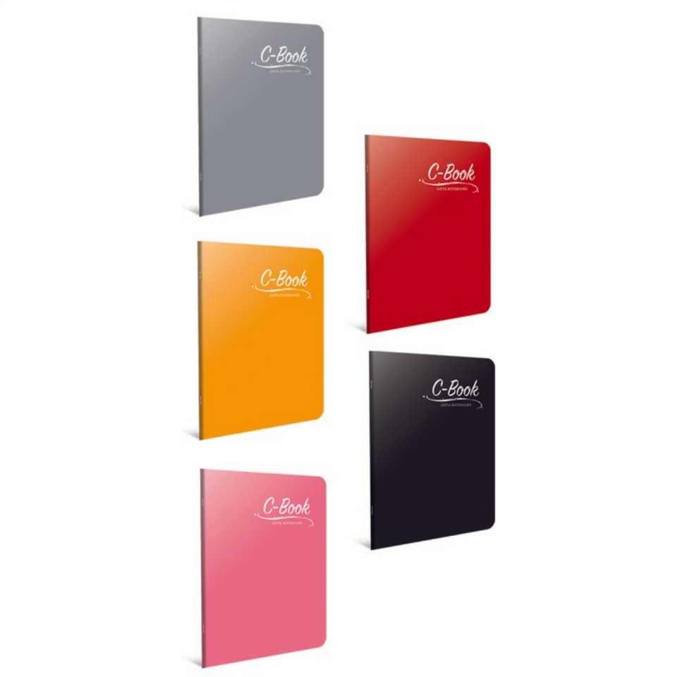Gıpta 6904 C-Book Tel Dikişli PP Kapak Defter A4 80 Yaprak Kareli kımızı