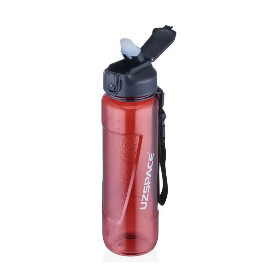 Uzspace Pipetli Trıtan Matara 1000ml Kırmızı