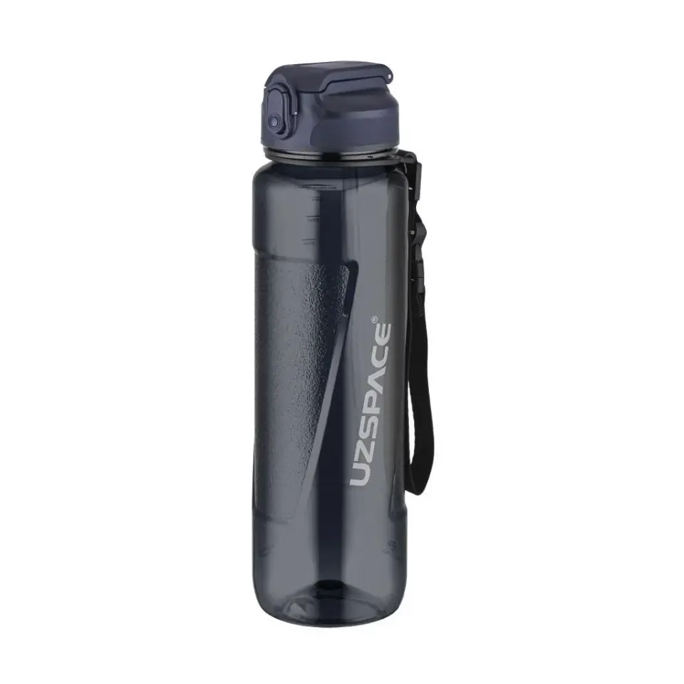 Uzspace Pipetli Tritan Matara 1000ml Siyah