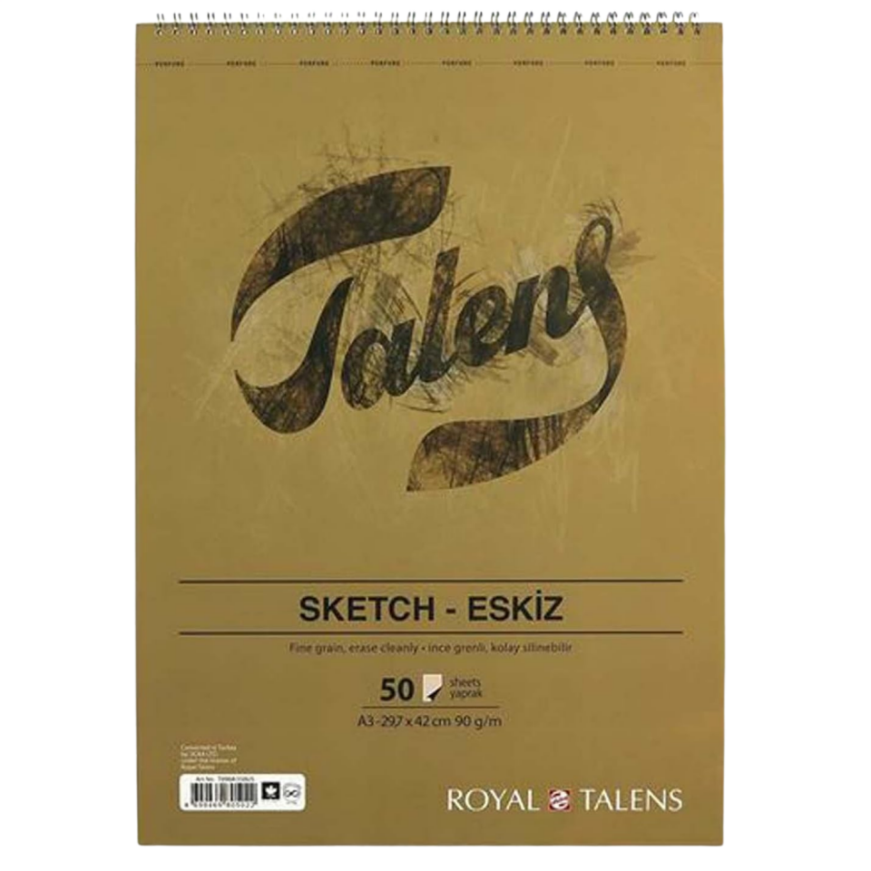 Talens Eskiz Bloğu A3 - 90 Gr - 50 Yp - Spiralli