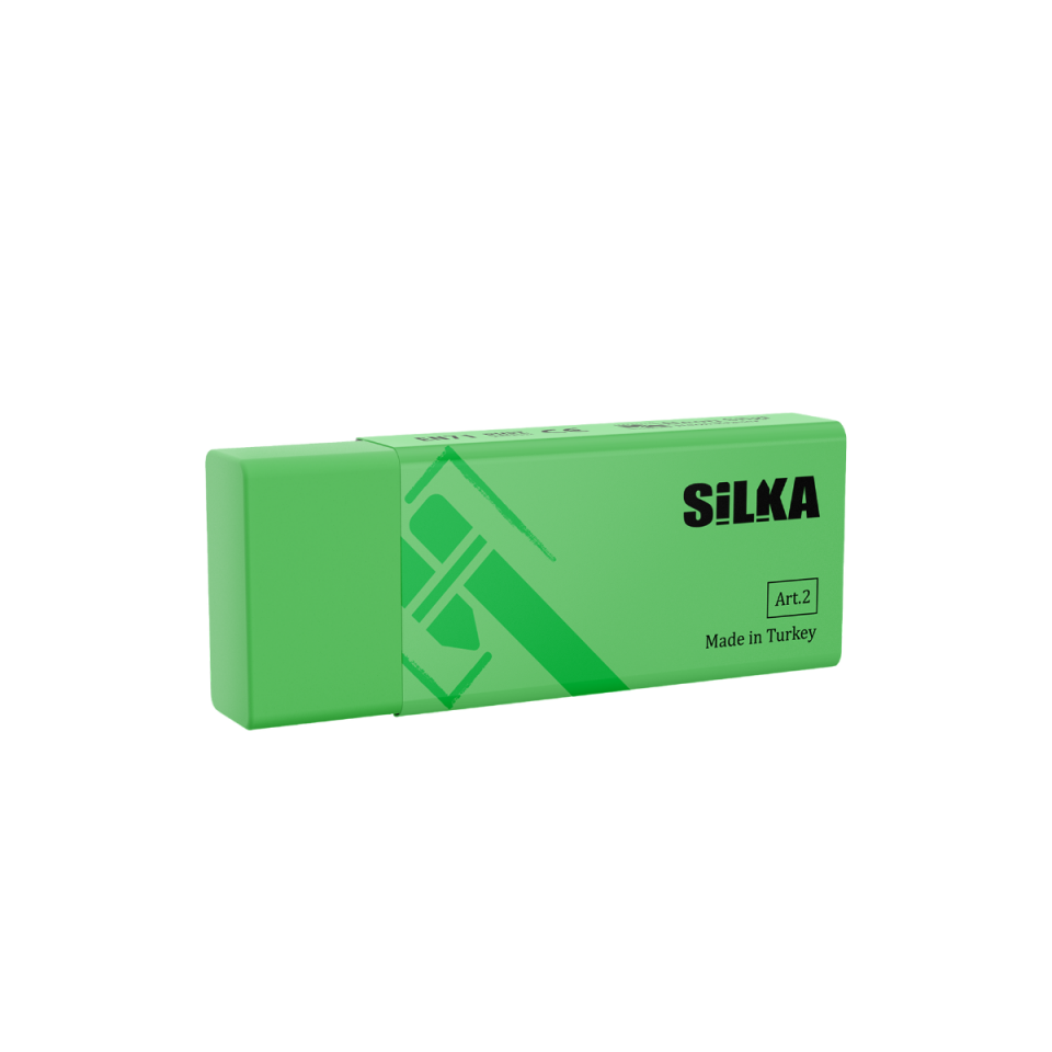 Silka 2-20 Neon Büyük Boy Silgi Yeşil