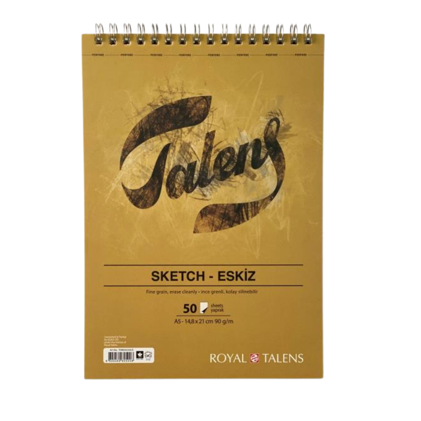 TTalens Eskiz Bloğu A5 - 90 Gr - 50 Yp - Spiralli