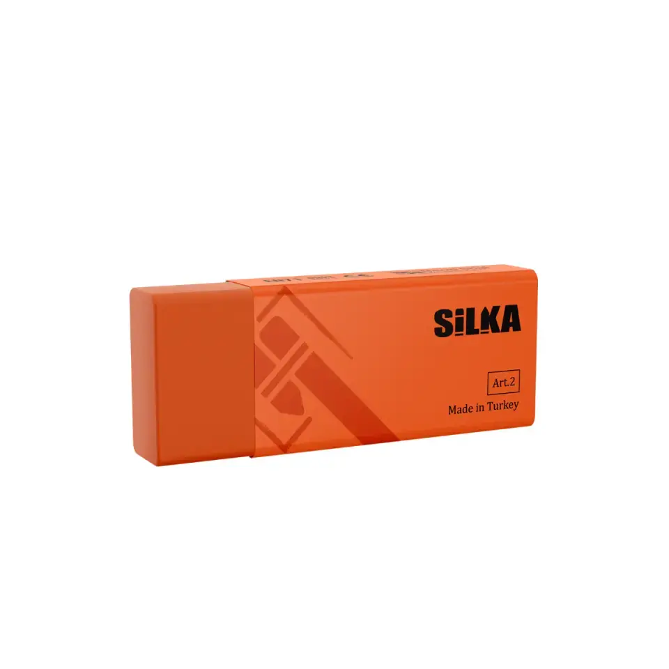 Silka 3-24 Neon Orta Boy Silgi Turuncu
