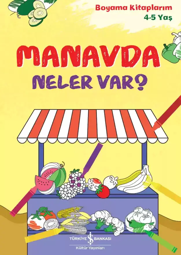 Manavda Neler Var? - Boyama Kitaplarım 4-5 yaş