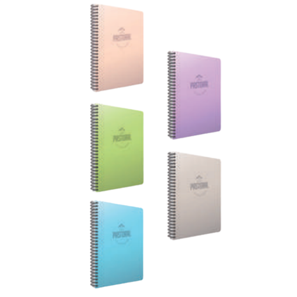 Gıpta 3241 Pastoral Spiralli PP Kapak Defter A4 72 Yaprak Çizgili