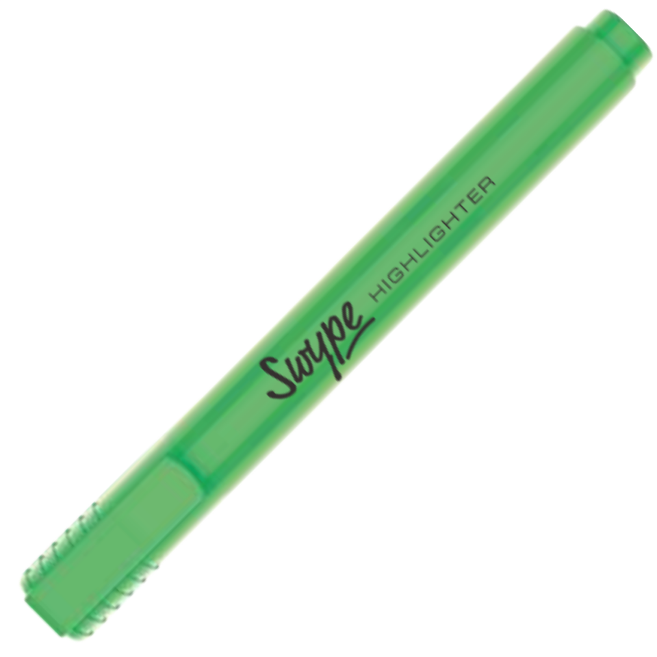 Linc Swype 1258 Chisel Tip Fosforlu Kalem Yeşil