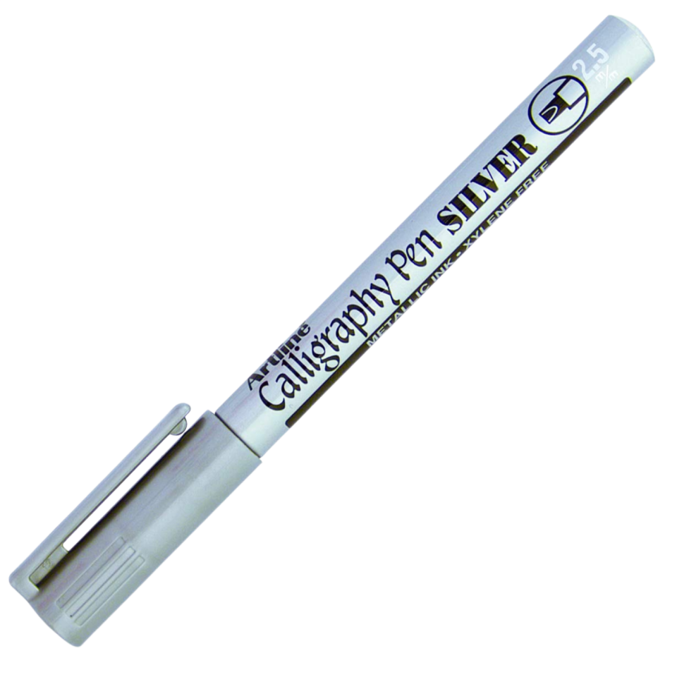 Artline 993XF Calligraphy Kalemi Metalik Silver 2.5mm