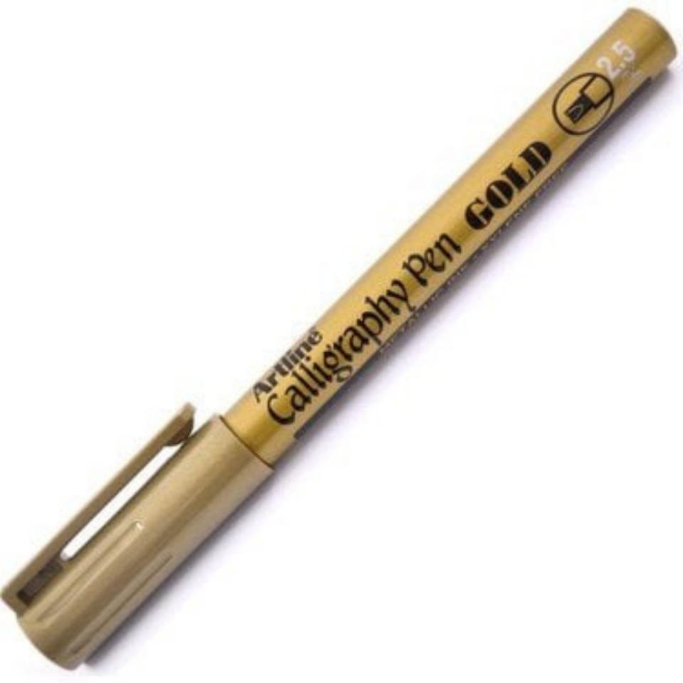 Artline 993XF Calligraphy Kalemi Metalik Gold 2.5mm