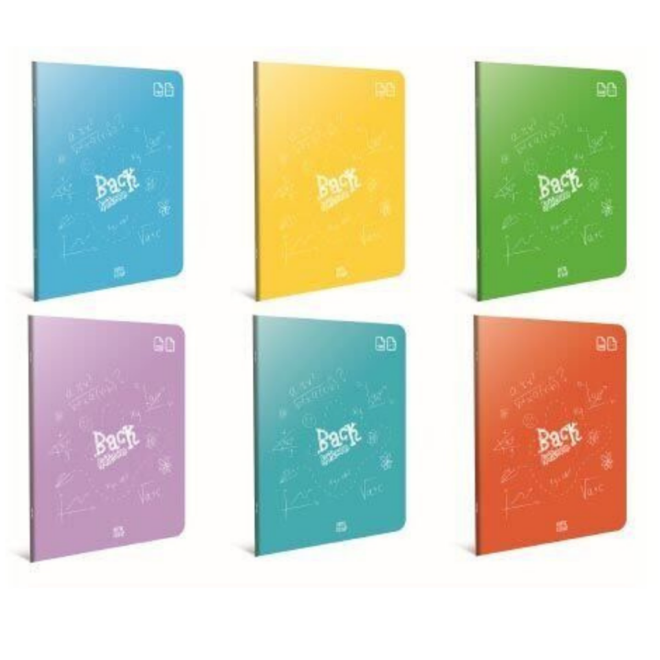 Gıpta 4986 Back Tel Dikişli PP Kapak Defter A4 80 Yaprak Çizgisiz Turkuaz