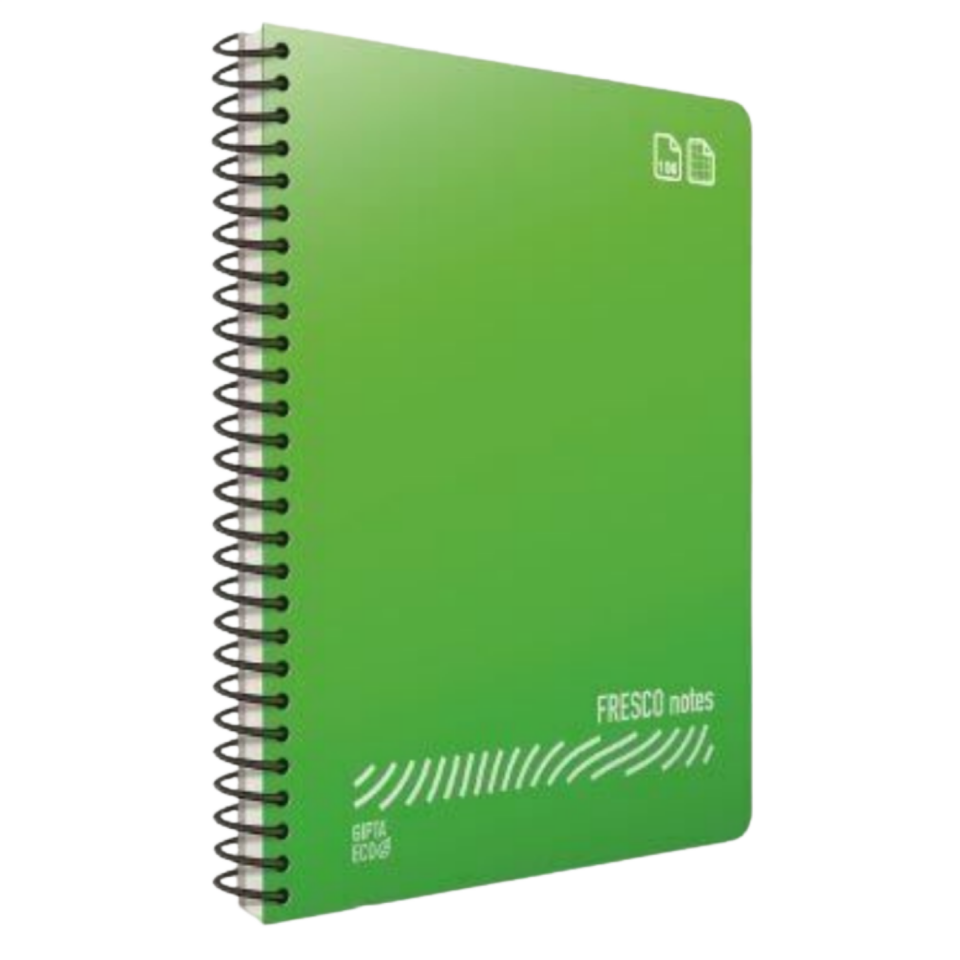 Gıpta 4933 Fresco Spiralli PP Kapak Defter A4 72 Yaprak Kareli