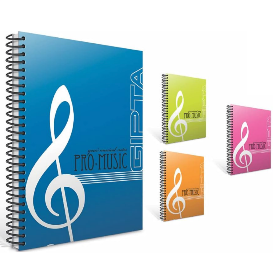 Gıpta 1581 Spiralli Plastik Kapak Müzik Defter A4 60 Yaprak