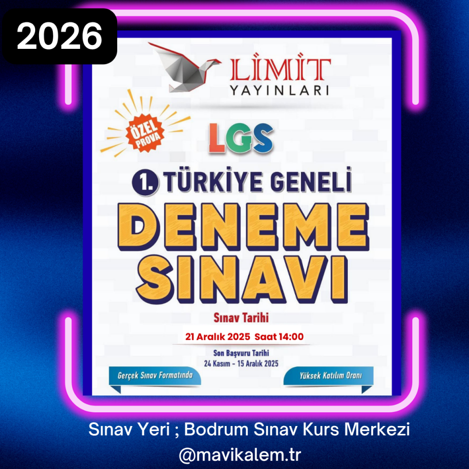 Limit Yayınları LGS Türkiye Geneli Deneme Sınavı-1